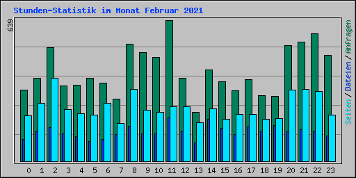 Stunden-Statistik im Monat Februar 2021