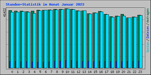 Stunden-Statistik im Monat Januar 2023