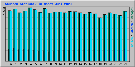 Stunden-Statistik im Monat Juni 2023