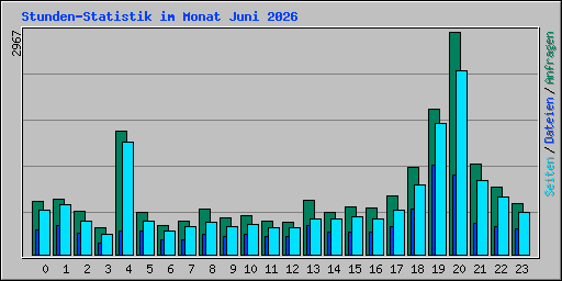 Stunden-Statistik im Monat Juni 2026