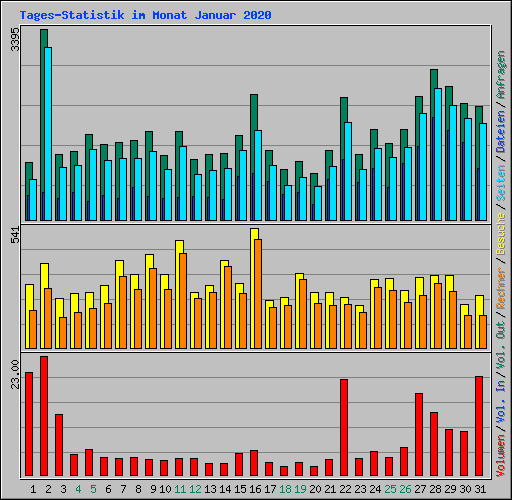 Tages-Statistik im Monat Januar 2020