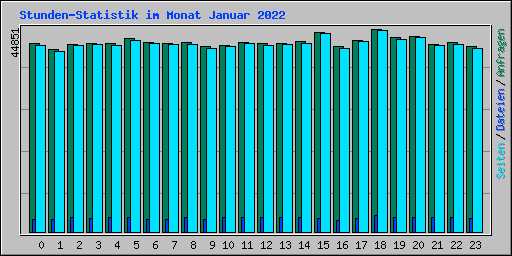 Stunden-Statistik im Monat Januar 2022