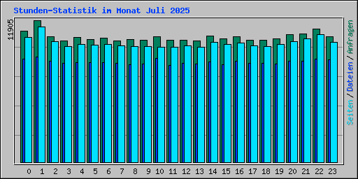 Stunden-Statistik im Monat Juli 2025